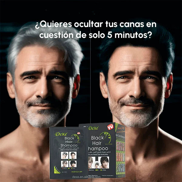 Shampoo Cubre Canas Black Hair Sachet Caja 10 Unidades