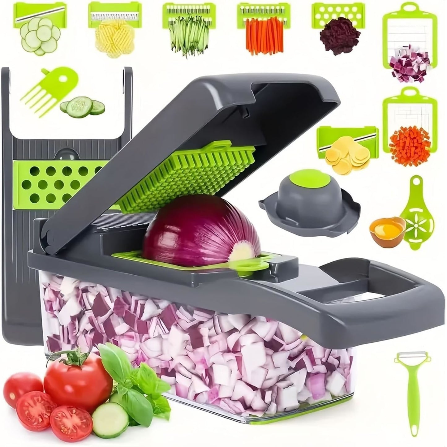 Picadora Rebanadora Alimentos 12 Funciones