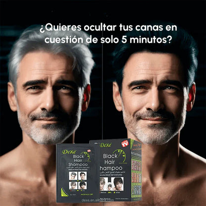 Shampoo Cubre Canas Black Hair Sachet Caja 10 Unidades