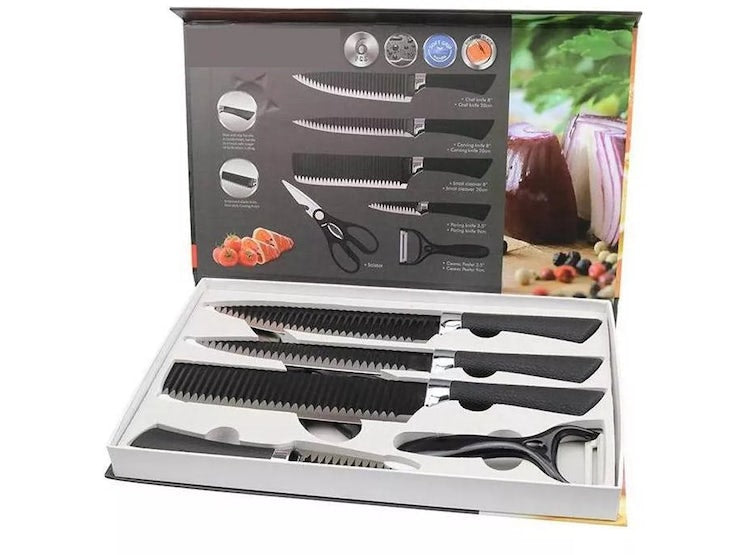 Set de Cuchillos de Cocina de Acero Inoxidable 6pcs